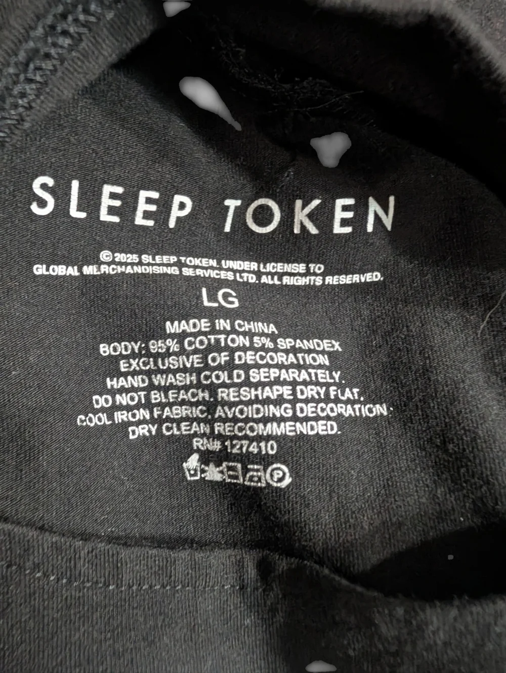 π€ Sleep Token Cutout Harness Top Fishnet Layered Goth Alt Band Tee Womenβs L - Picture 7 of 8